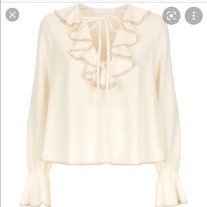 See by Chloe Ruffle Blouse- Ivory